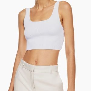 Aritzia Babaton Sculpt Knit Squareneck Cropped Tank